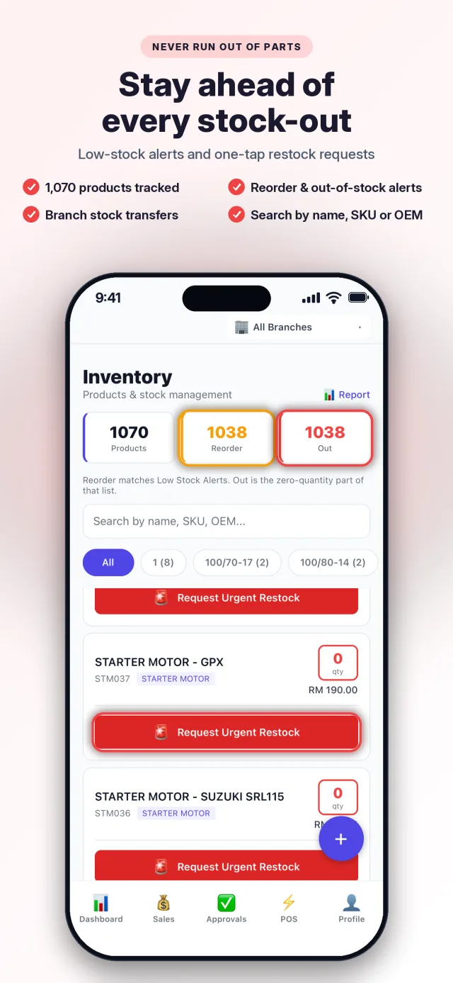 Inventory — URTech mobile app