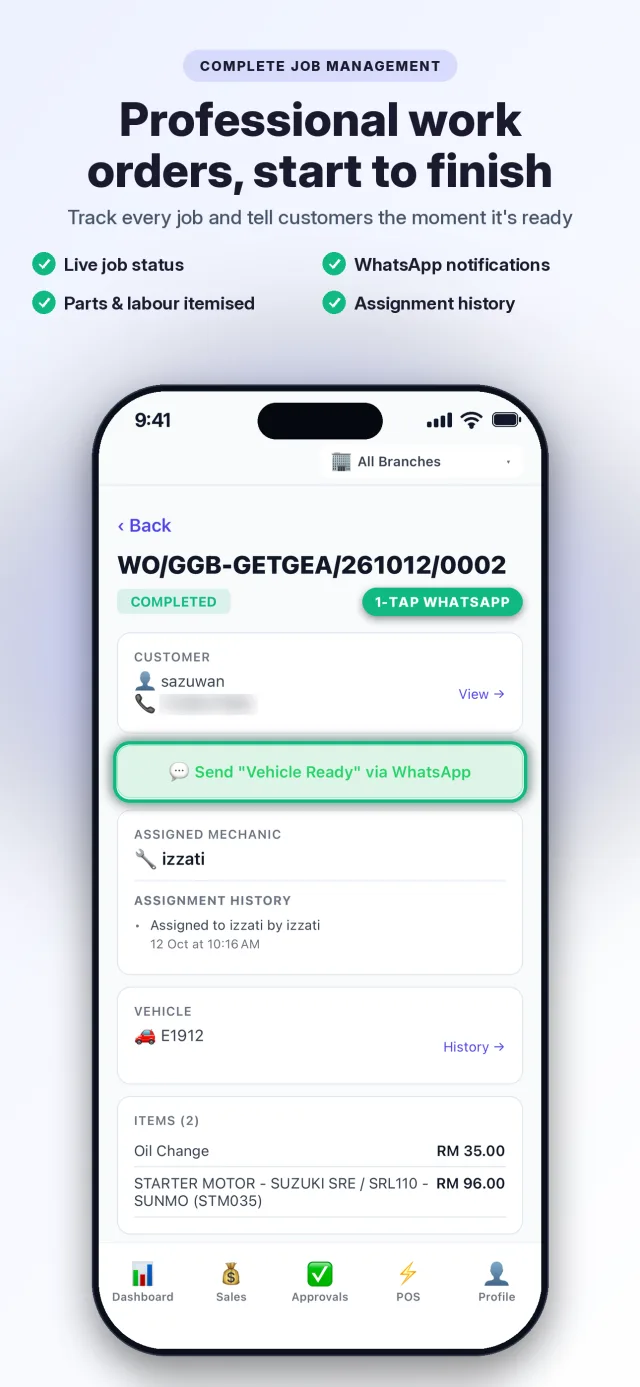 Work Orders — URTech mobile app